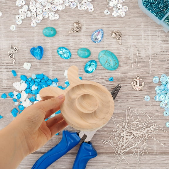 WHAMVOX Rabbit Jewelry Dish Bunny Ring Holder Tray Wood Jewelry Dish Jewelry Display Holder Trinket Organizer