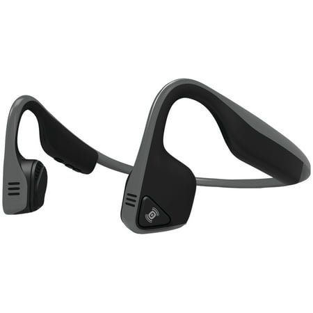 Open Air Headphones Speakers - AfterShokz AS600SG Trekz Titanium Bluetooth Stereo Headphones with Microphone (Slate Gray)
