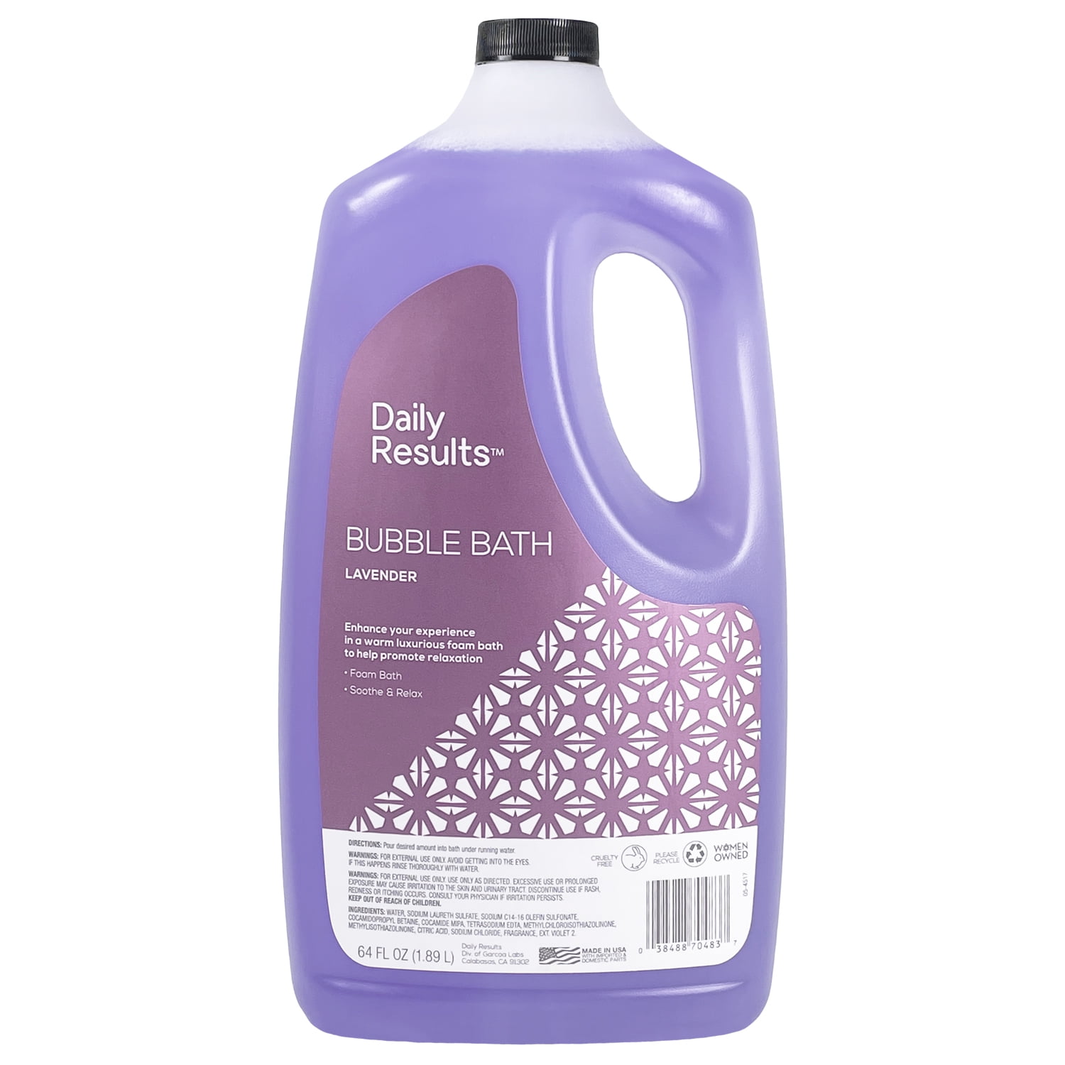 Daily Results Bubble Bath Lavender, 64 fl oz