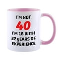 thumbnail image 2 of KAAYEE Funny 40th Birthday Gift For Men Women,40 Year Old Birthday Coffee Mug for Gift Turning 40,Pink, 2 of 6