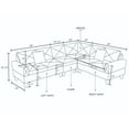 thumbnail image 4 of L Shaped Sofa Couch U Shaped Sectional Corner Sofa 6-Seater Furniture Modular Couches for Living room, Beige, 4 of 7