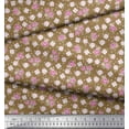 thumbnail image 3 of Soimoi Viscose Chiffon Fabric Leaves & Rose Floral Print Fabric by Yard 42 Inch Wide, 3 of 3