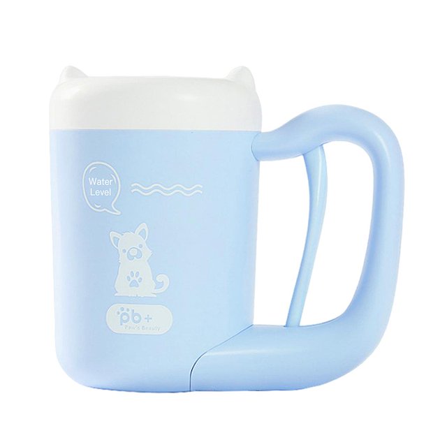 Taza portátil de limpieza de patas para perros Gloria Azul