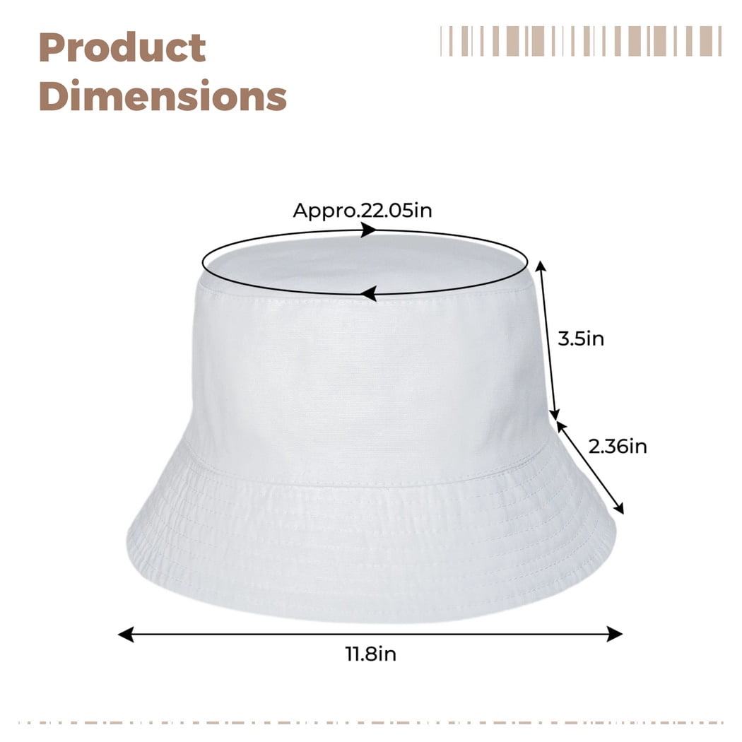 8357 12 Pack White Bucket Hats Bulk Cotton Sublimation Bucket Hat DIY Blank Amazon.com: 12 Pack White Bucket Hats Bulk Cotton  main image 4