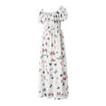 thumbnail image 3 of xiaxaixu Robe Parent-Enfant, Maman Fille Papillon Imprimé Cordon Amincissant Taille Haute Midi, 3 of 9