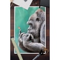 thumbnail image 3 of Gorilla Inspecting Butterfly on Finger (12x18 Wall Art Poster, Room Decor), 3 of 3
