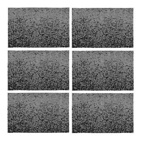 Mkhert Elegant Mosaic Tiles Black And White Placemats Table Mats