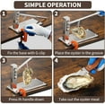 thumbnail image 3 of Oyster Clam Opener Machine Adjustable Oyster Shucker Tool Oyster Shucker Machine Oyster Shucking Tool Set Including Knifes, Glove and G-Clip, Seafood Tools for Hotel Family Buffet, 3 of 8