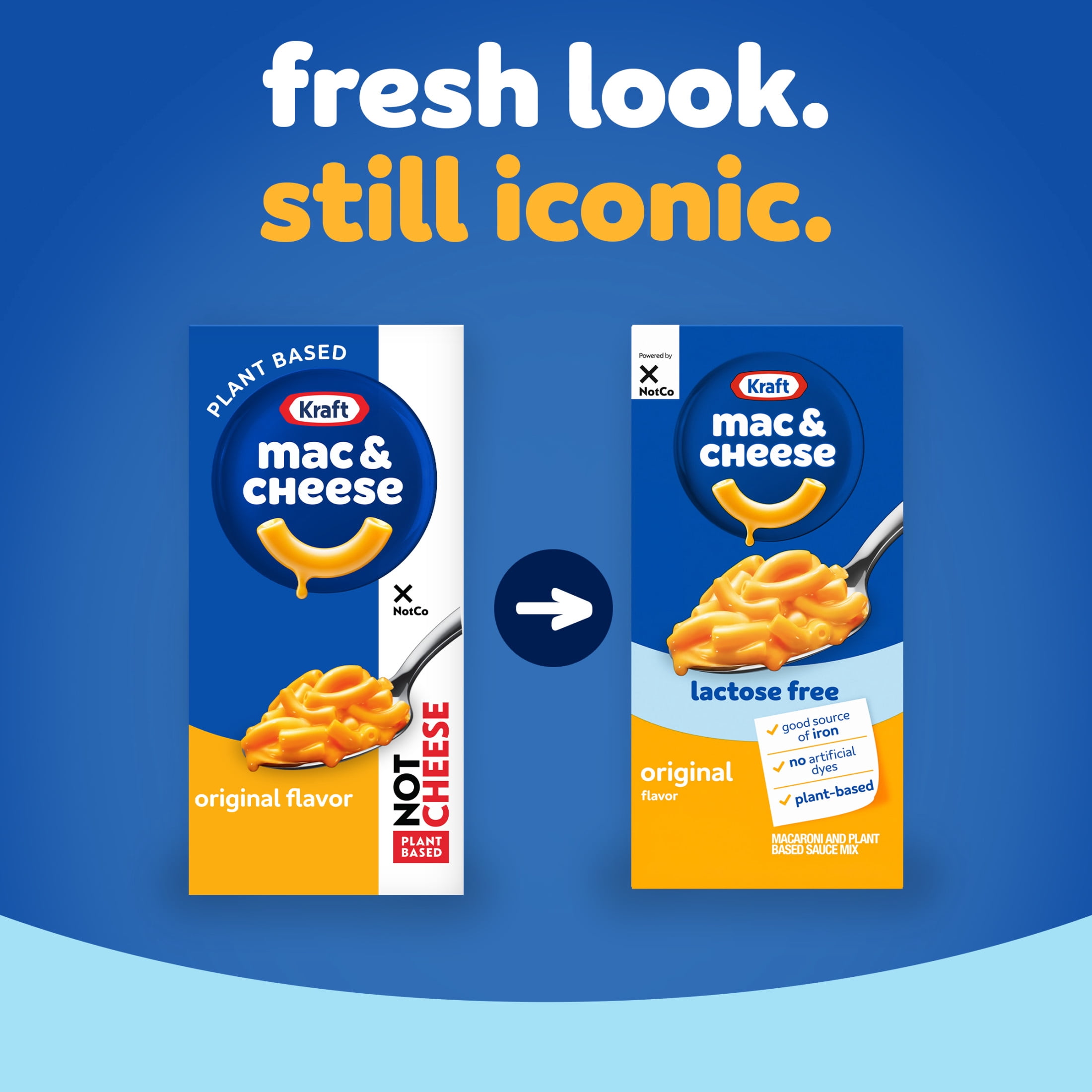 (6 pack) Kraft NotCo Lactose Free Mac and Cheese, 1 Box, Plant Based, Original Flavor, No Artificial Dyes, Good Source of Iron (15%), 10g of Protein (8% Daily Value), 6 oz