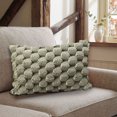 thumbnail image 3 of Summercome Super Soft Cozy Decorative Throw Pillow Covers Fuzzy Plush Faux Fur Luxury Cushion Cover Pillowcase for Sofa Couch Bed Livingroom, 12"x20", Dark Green, 3 of 9
