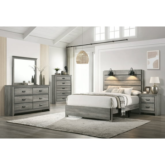 Billy Gray Platform Bedroom Set Special King 3 Piece: Bed, 2 NightStands