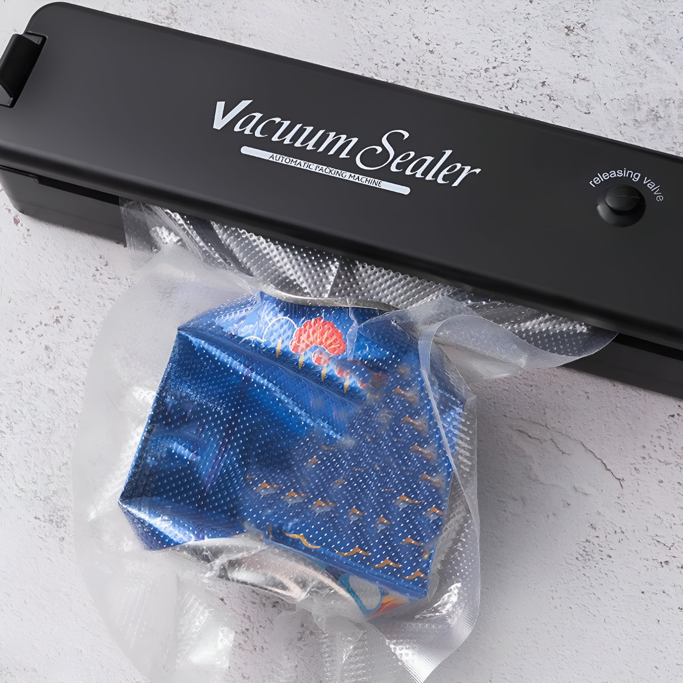 ACDANC Vacuum Sealer Machine,Kitchen Food Sealer Machine for Food Storage,Dry/Wet/Seal/Vac/External Vac Modes&5 Sealing Temperatures,Automatic Air Sealer with 20Pcs Vacuum Seal Bags,Black