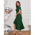 thumbnail image 2 of AURA Plus Size Women Sequin Formal Party Dress Flutter Short Sleeve Wedding Cocktail Long Evening Dress, 2 of 7