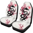 thumbnail image 5 of Uourmeti Car Seat Covers Breathable Polyester, Compatible with Automotive Seat Sedan Seats, for Cars Trucks, Chinese Dragon Cherry Blossom Print, 5 of 10