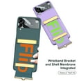thumbnail image 3 of Case for Samsung Galaxy Z Flip 3 5G, Flip Rugged Hybrid Kickstand Protective Wristband Cover, Purple, 3 of 5