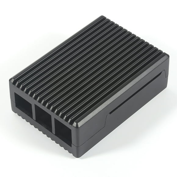 Mistaha Aluminum Alloy Passive Cooling Case for Raspberry Pi 5 - Efficient Heat Dissipation, Anti-EMI, Custom Design, Noise-Free, Easy Access, Enhanced Functionality, Black Color, Lightweight -