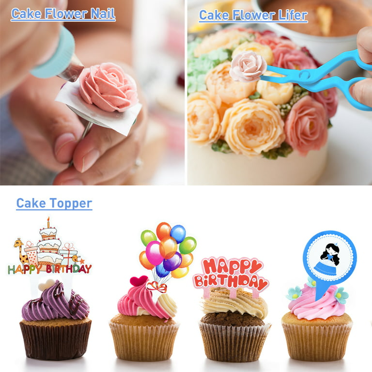 RAFOW 512pcs Cake Decorating Supplies Set: Cake Decorating Kit Cake Baking Turntable Set with Piping Tips Scraper Spatula 3843605
