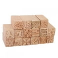 thumbnail image 2 of Accessoires d'Artisanat, 16 Pcs Timbres Sculptés à la Main Blocs de Poterie Design Convivial, 2 of 13