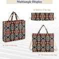 thumbnail image 6 of FORMRS Womens Corduroy Tote Bag Crossbody Shoulder Handbag with Pocket, Blue Geometric, 6 of 7