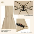 thumbnail image 5 of Gymax 10 FT Offset Patio Umbrella Solar Powered Cantilever Umbrella w/ 112 LED Lights Beige, 5 of 10