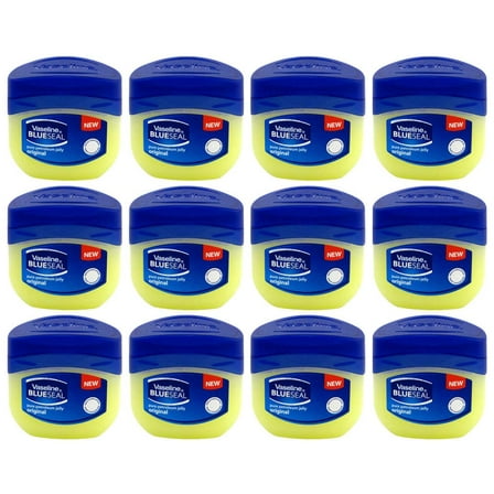 Vaseline Petroleum Jelly Travel Size Pure BlueSeal Original 1.7oz (50ml) (12 Pack)