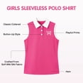thumbnail image 4 of Actgleam Girls School Uniform Short Printed Sleeveless Polo Shirt,2-Pack,6-7Y, 4 of 9