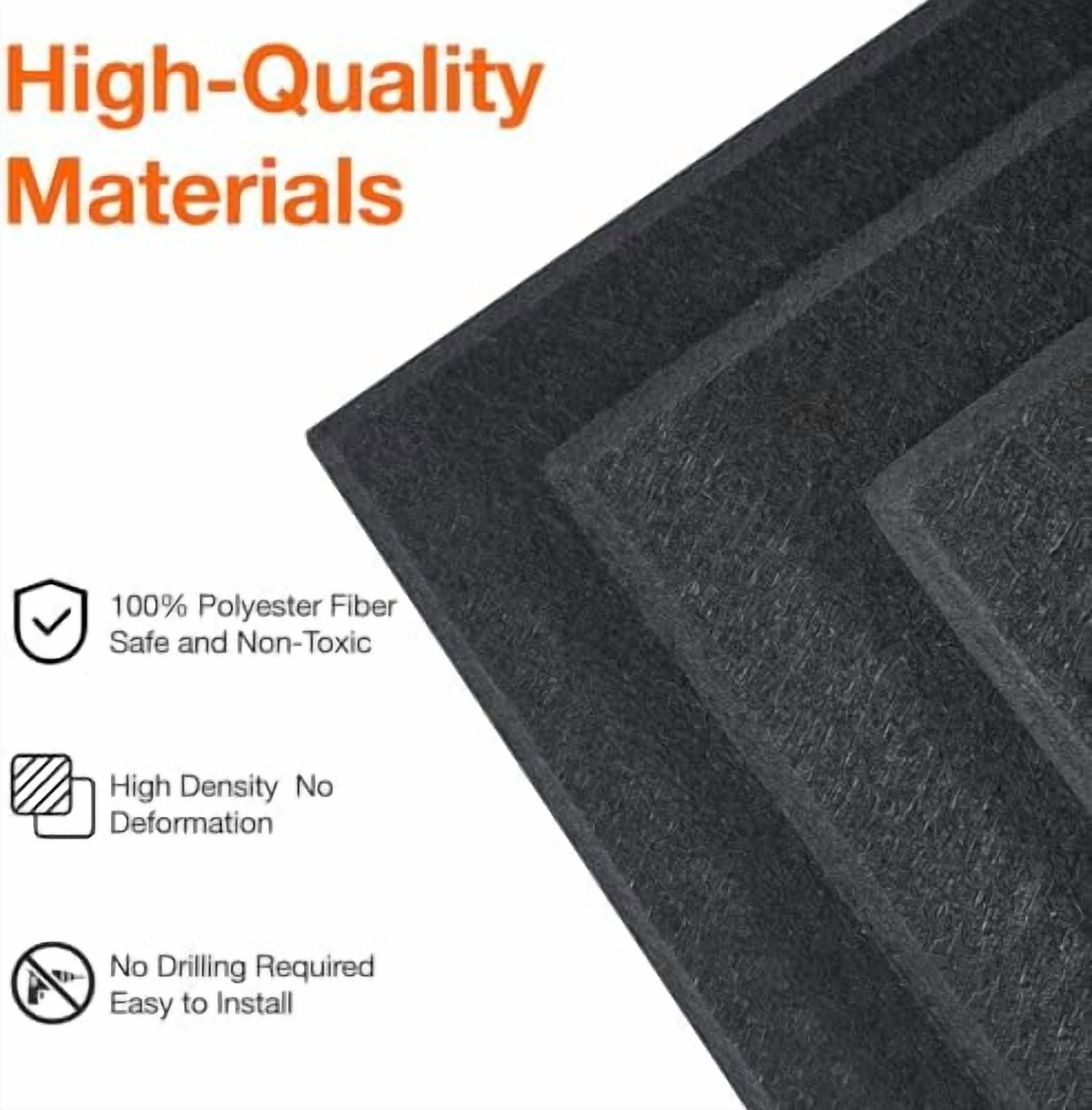 Large Cork Boards for Walls, 48" x 36", 12 Pack Bulletin Boards Alternative, Cork Board for Office, Black Felt Wall Tiles, with Removable Nano-Adhesive and Pushpins