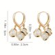 thumbnail image 4 of Elegant Round Beads Cat Eye Stone Drop Dangle Earrings Stylish Jewelry For Women Girls 1Pair, 4 of 4