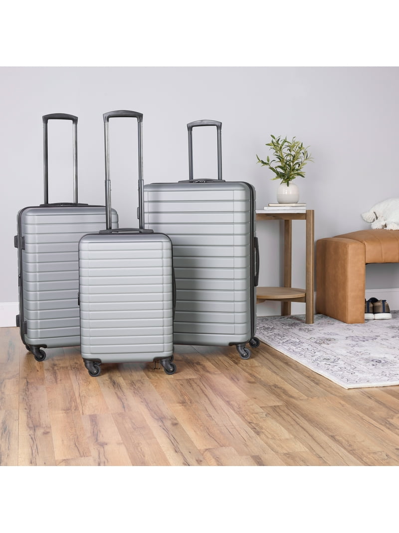 Free Shipping! Protege 20-Inch Hardside Upright Luggage Silver
