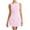 Pink, variant on Womens Sleeveless Crew Neck Slim Mini Dress Simple Chic Casual Vacation Everyday Dress White M