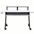 thumbnail image 6 of ACME Suitor Wooden Top Music Recording Studio Desk in White and Black, 6 of 7