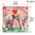 thumbnail image 3 of Twizler Valentine's Day Card with Elephants - Valentine Greeting Card for Husband Wife or Boyfriend Girlfriend - Cute Valentine's Card for Him Her or Fiancé Fiancée Partner, 3 of 5
