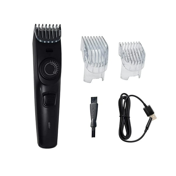 Professional Hair Clippers Adjustable & Locking Cordless Rechargeable Hair Cutting Grooming Kit with 2 Fittings 40 Sizes (Black)…