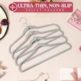 thumbnail image 2 of Velvet Hangers  10 Pack, Non Slip Clothes Felt Hanger Heavy Duty for Coat, Premium Slim Space Saving Suit Hangers for Closet Organizer, 2 of 7