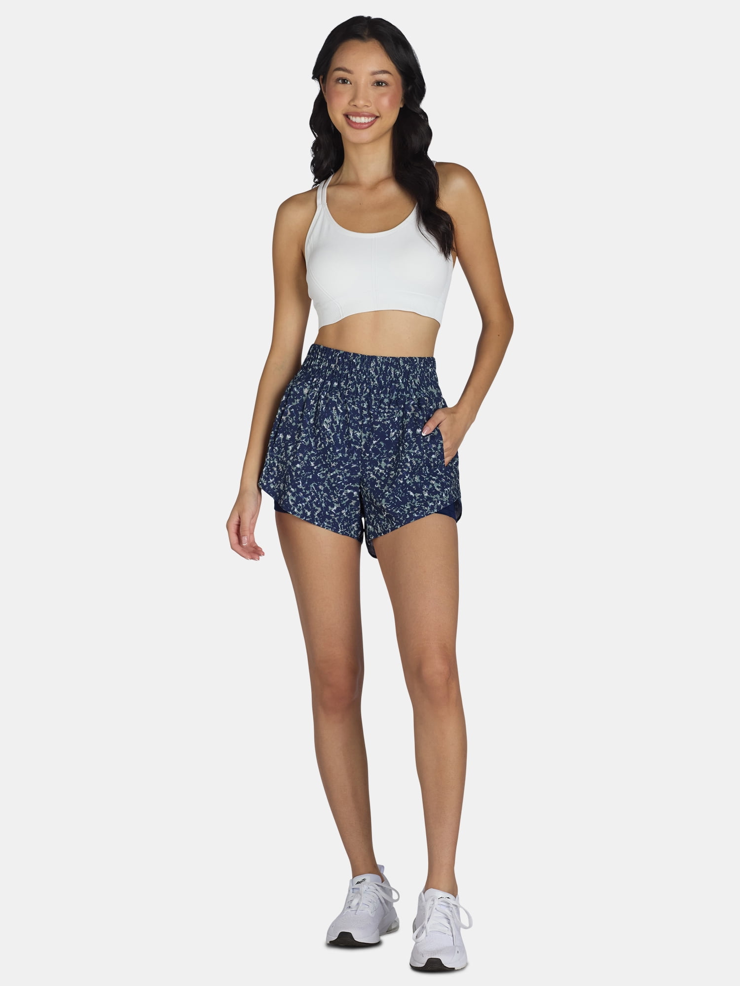 Avia Women's and Women's Plus Running Shorts with Bike Liner, Sizes XS-4X