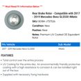 thumbnail image 2 of Rear Brake Rotor - Compatible with 2017 - 2019 Mercedes-Benz GLS550 4Matic 2018, 2 of 2