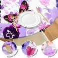 thumbnail image 4 of Purple Butterfly Flower Text Pattern Round Fitted Tablecloth with Elastic Edge,Dining Table Cover Waterproof,Outdoor Round Tablecloth for Camping,Dining,Indoor and Outdoor, 4 of 7