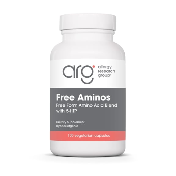 Allergy Research Group Free Aminos Supplement - Free Form Amino Acids, Essential Amino Acids Complex, Lean Muscle Mass Support, Allergen-Free, Digestion-Free, Vegetarian Capsules - 100 Count