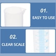 thumbnail image 2 of Miangastore Laboratory Measuring Cylinder Transparent Plastic Autoclaving Resistant Wide Rim 9.8x2.8x1.3in 1Set, 2 of 8