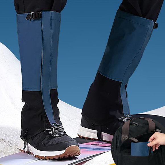 Winter Sports Gaiters for and Side Coverage—All-Weather Protective Leg Covers for Snowboarding Mountaineering and Skiing