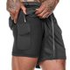 thumbnail image 1 of Pantalones cortos para correr para hombre, pantalones de entrenamiento para gimnasio, pantalones cortos para correr, pantalones deportivos con bolsillos, 1 of 5