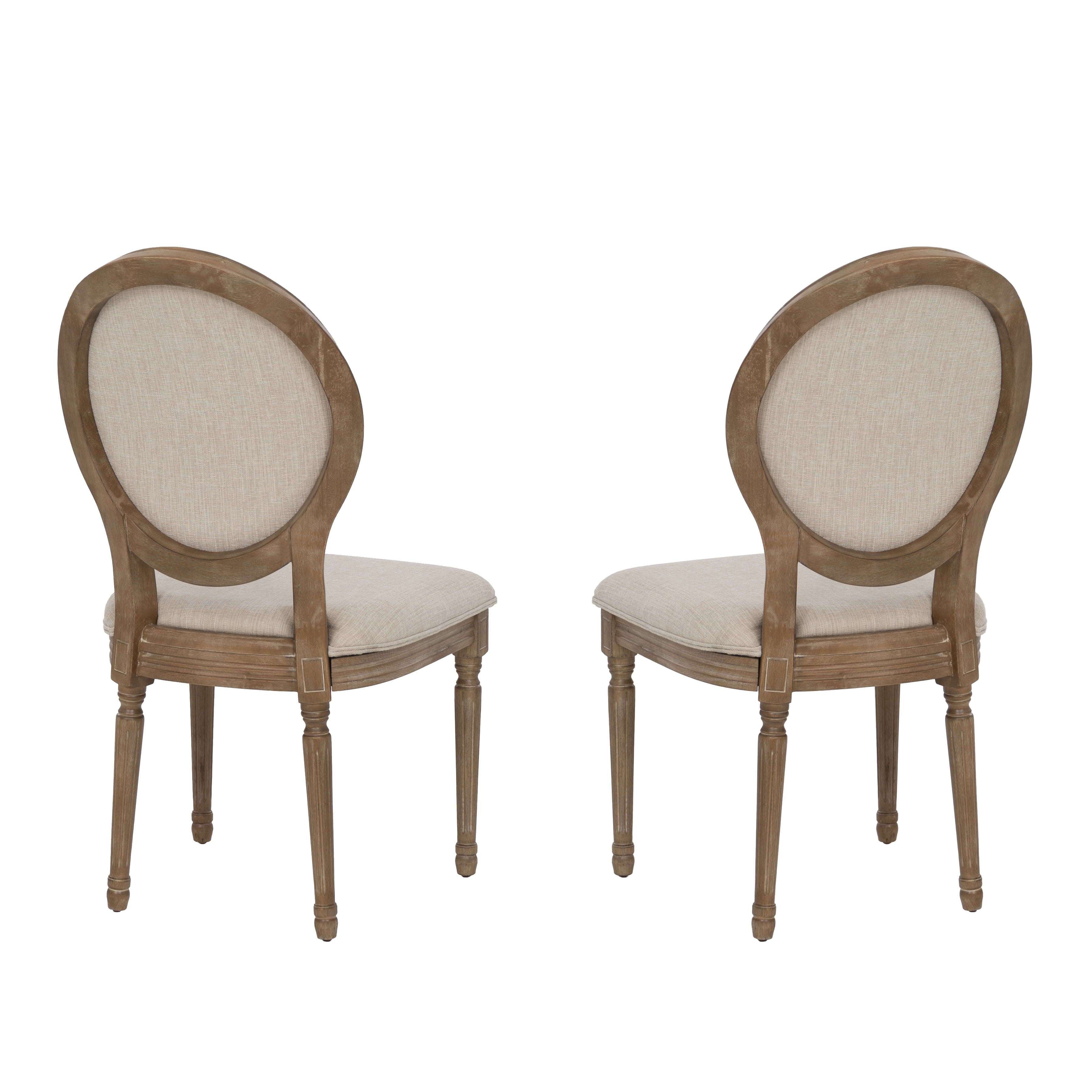 Linon Anthem Oval Back Dining Chairs, Set of 2, Light Natural Brown