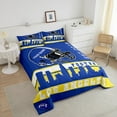 thumbnail image 4 of Erosebridal Soccer Helmet Comforter Sets Full Size, Navy Yellow Comforters & Duvets, Teenage Adult, Breathable 3pcs, 4 of 8
