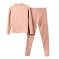 thumbnail image 7 of Aihuaihua Thermal Underwear for Women Set 2 Piece Pajamas Warm Loungewear Set Neck Shirt Crop Leggings Fall Winter Soft Long Johns Sleepwear Outfits, 7 of 7