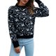 thumbnail image 5 of VISgogo, suéter de punto esponjoso para mujer, primavera, informal, estampado de estrellas, suelto, manga larga, cuello redondo, pulóver, Tops, ropa de calle VISgogo moda, 5 of 7