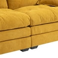 thumbnail image 5 of 84" Chenille Sofa Small Sofa Loveseat Deep Seat Sofa Couch with 2 Throw Pillows & Memory Foam for Living Room Apartment Office Lounge (Yellow), 5 of 11