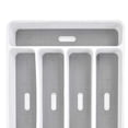 thumbnail image 3 of organizador para cubiertos 5 compartimentos de plástico blanco y gris, 3 of 6