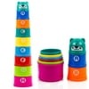 Toysery Nesting & Stacking Cups with Numbers Letters & Animals Toys for Toddlers - Bath Toy for Kids, 8 Pack