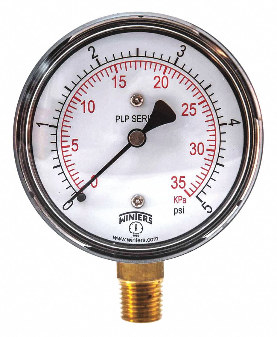 Winters PLP301 Low Pressure Gauge Bottom 0 to 32 in H2o for sale online 