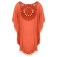 thumbnail image 5 of Daznico Lightweight Beach Cover Up Off Shoulder Crochet Plus Size Swimsuit Wrap with Tassels for Spring and Summer Vacation,One Size, 5 of 5